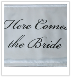 here comes the bride banner photos